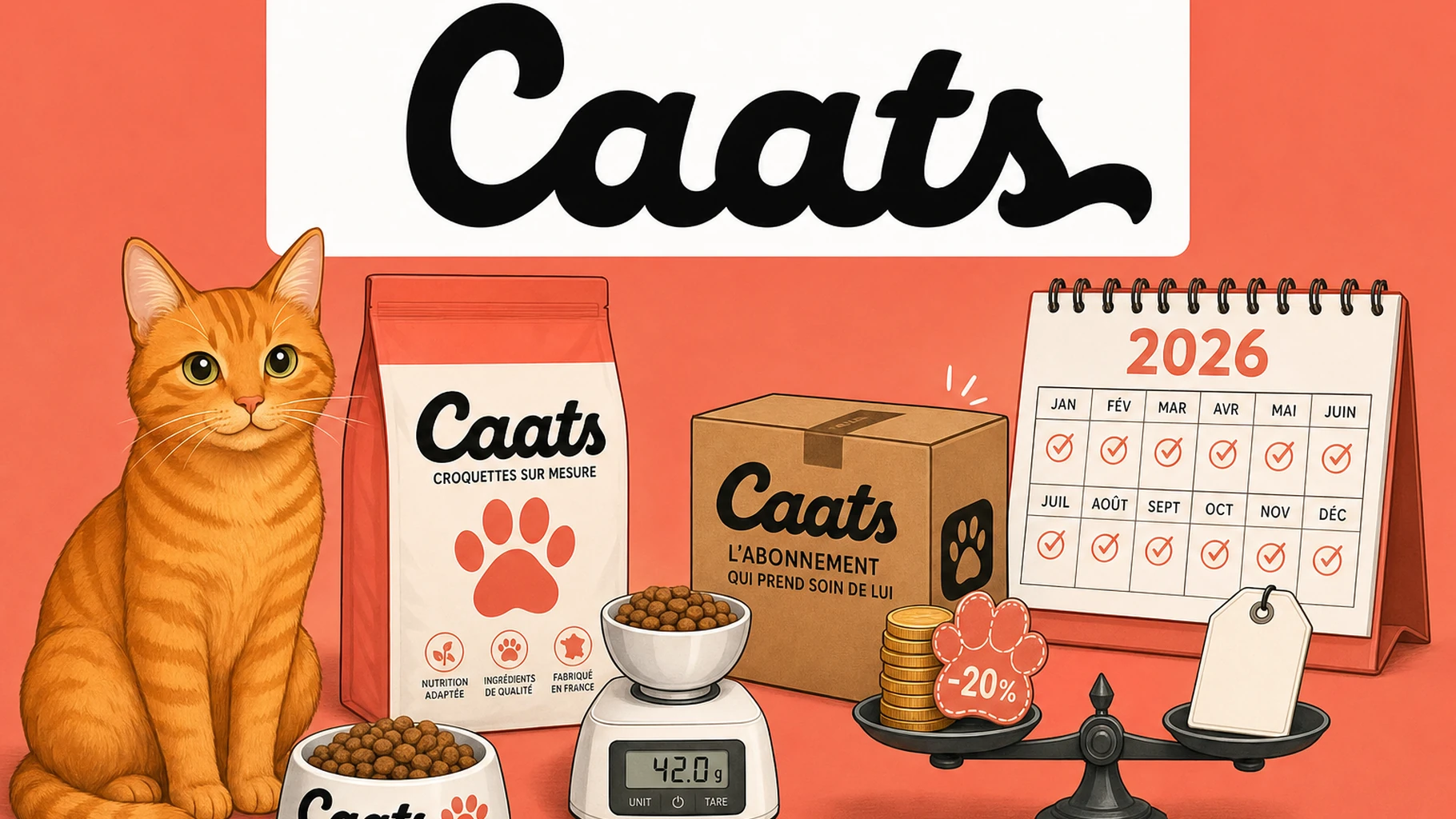 Abonnement Caats : le parrainage à 30 € compense-t-il le surcoût des croquettes sur mesure en 2026 ?