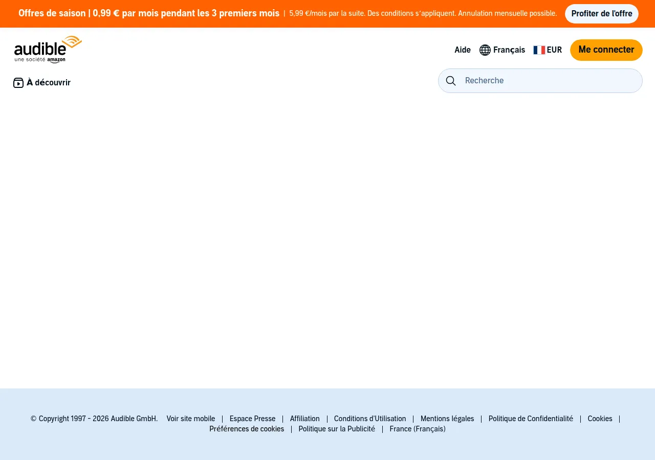 Page parrainage Audible