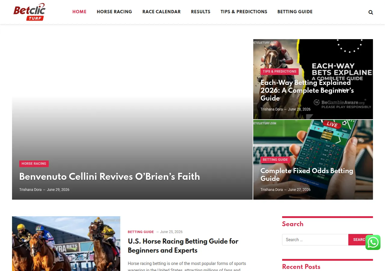 Page Betclic Turf dédiée aux paris hippiques et courses