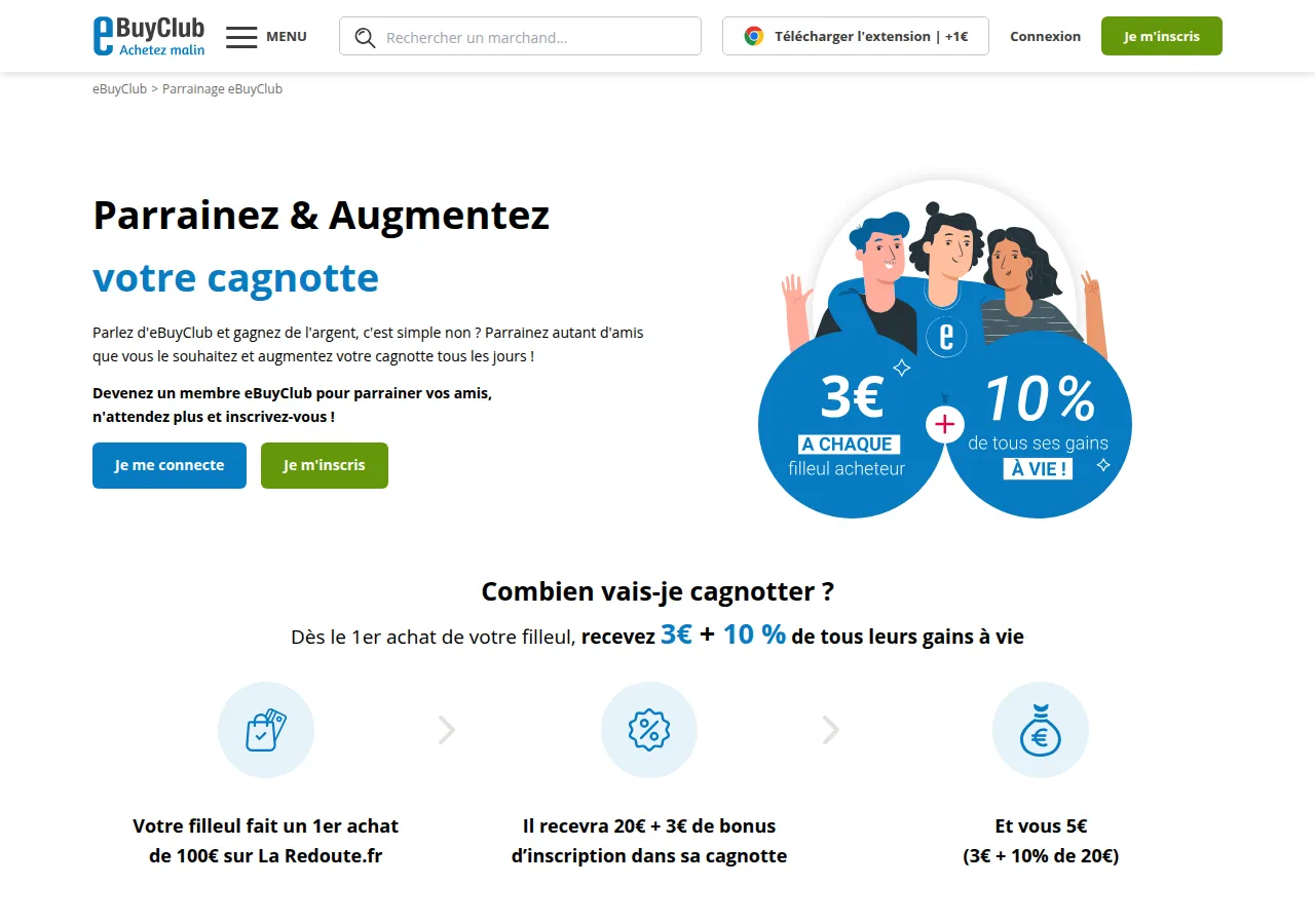 Page parrainage eBuyClub