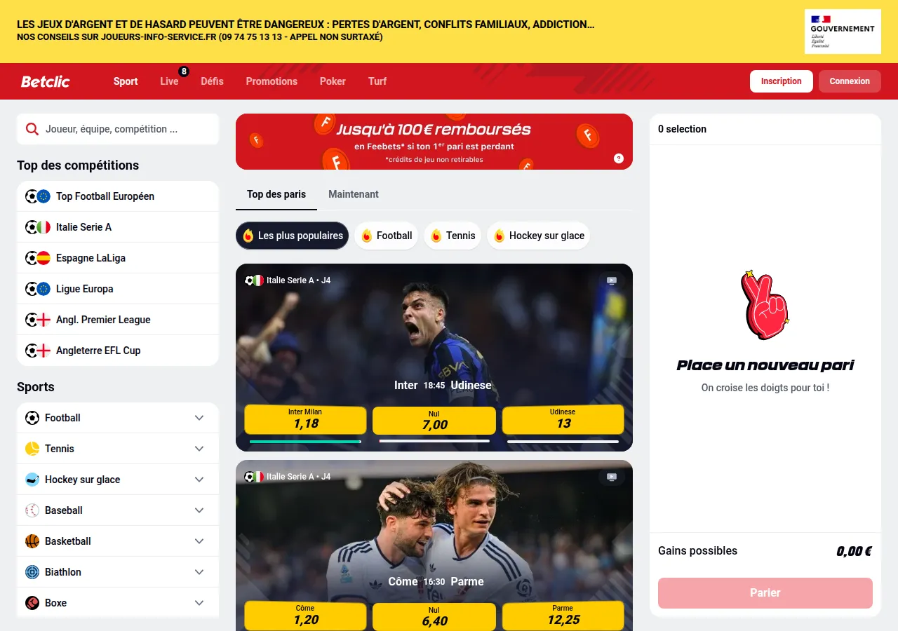 Page parrainage Betclic