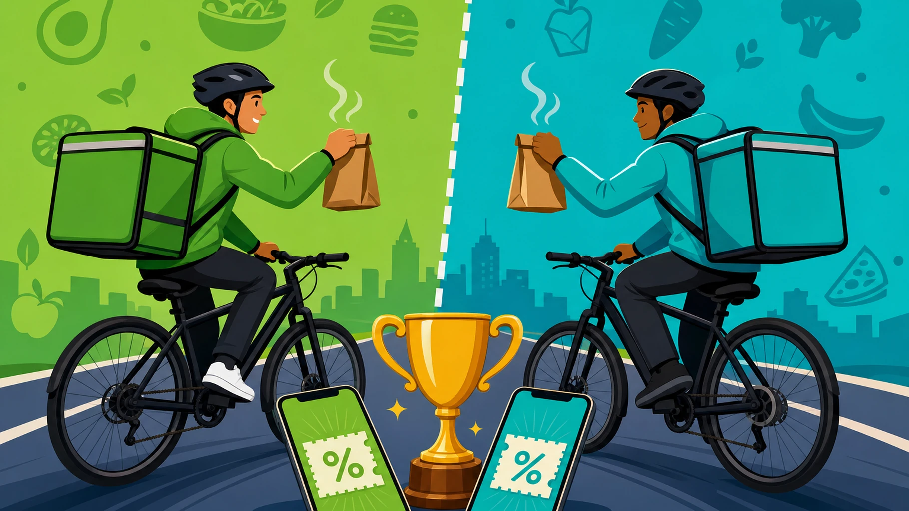 Livraison de repas : le match des parrainages Uber Eats vs Deliveroo en 2026
