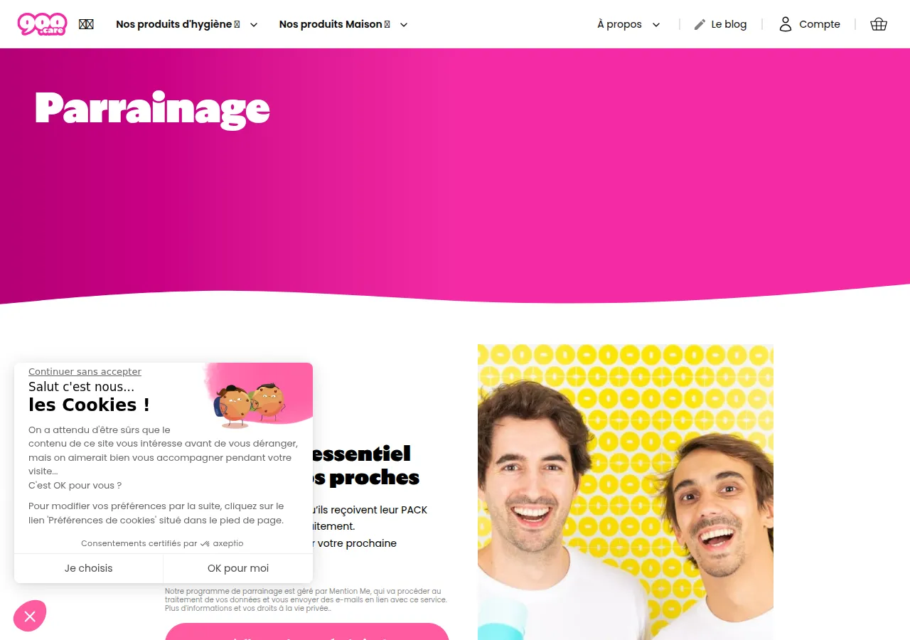 Page parrainage 900.care