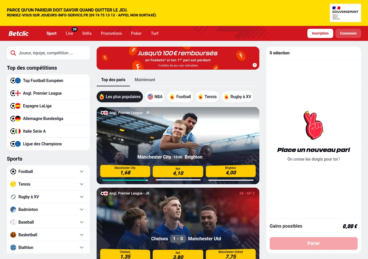 Page parrainage Betclic