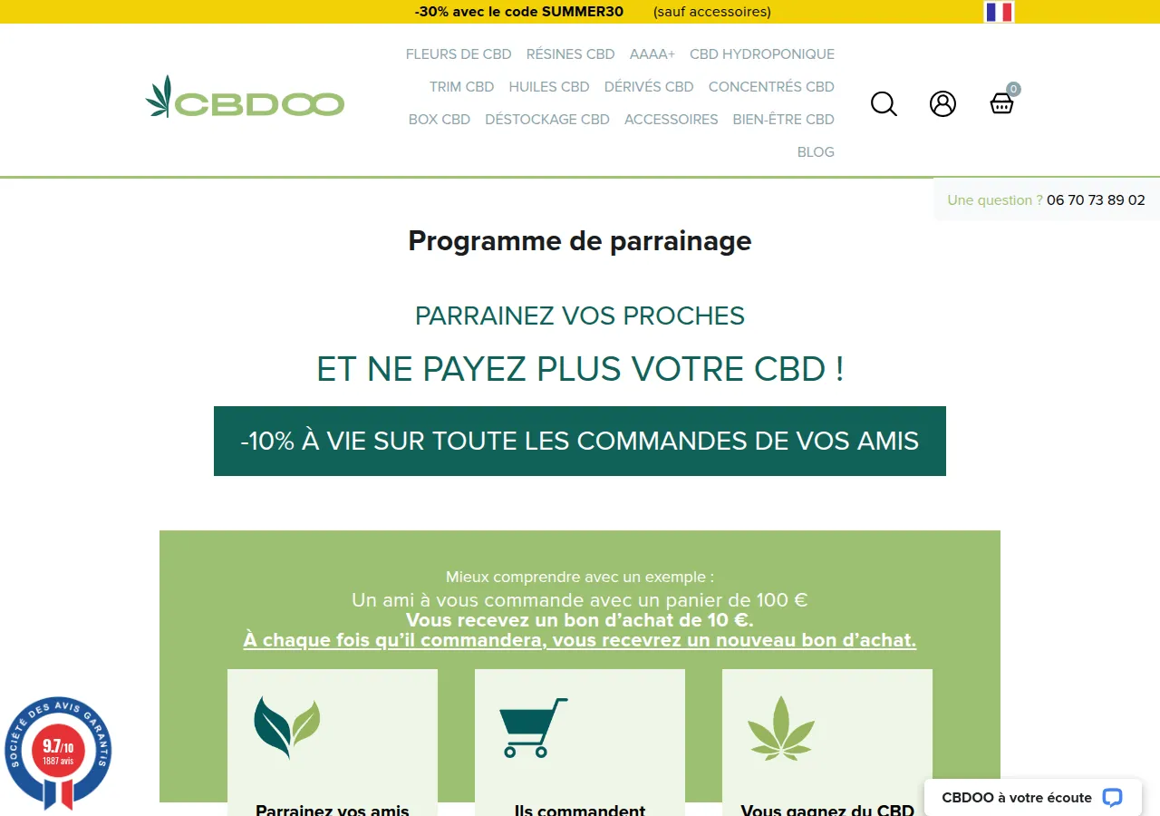 Page parrainage CBDOO