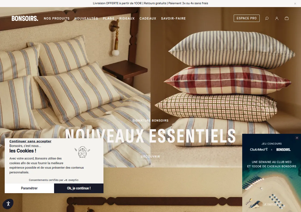 Page Bonsoirs