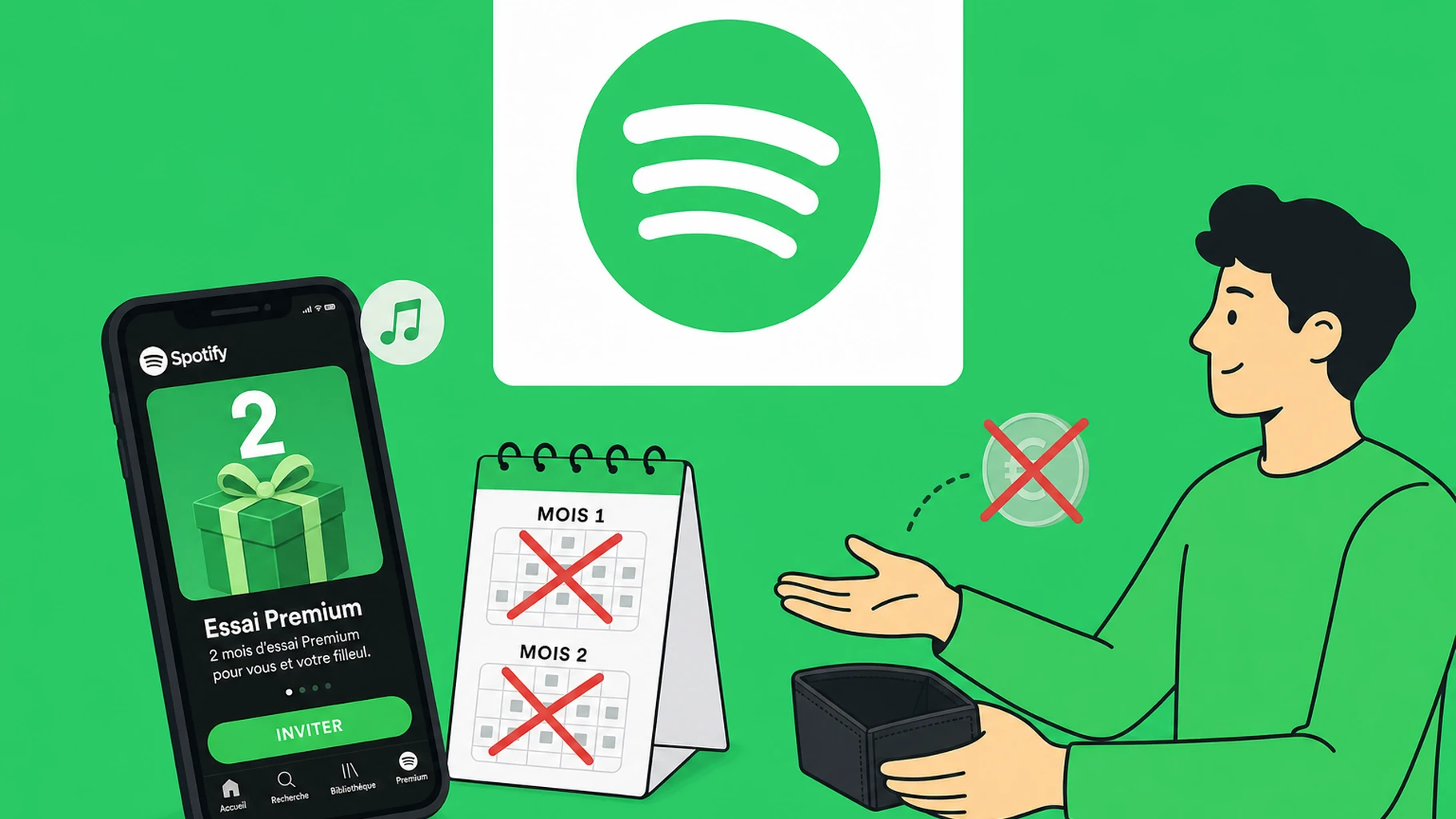 Parrainage Spotify en 2026 : 2 mois Premium offerts, mais rien pour le parrain