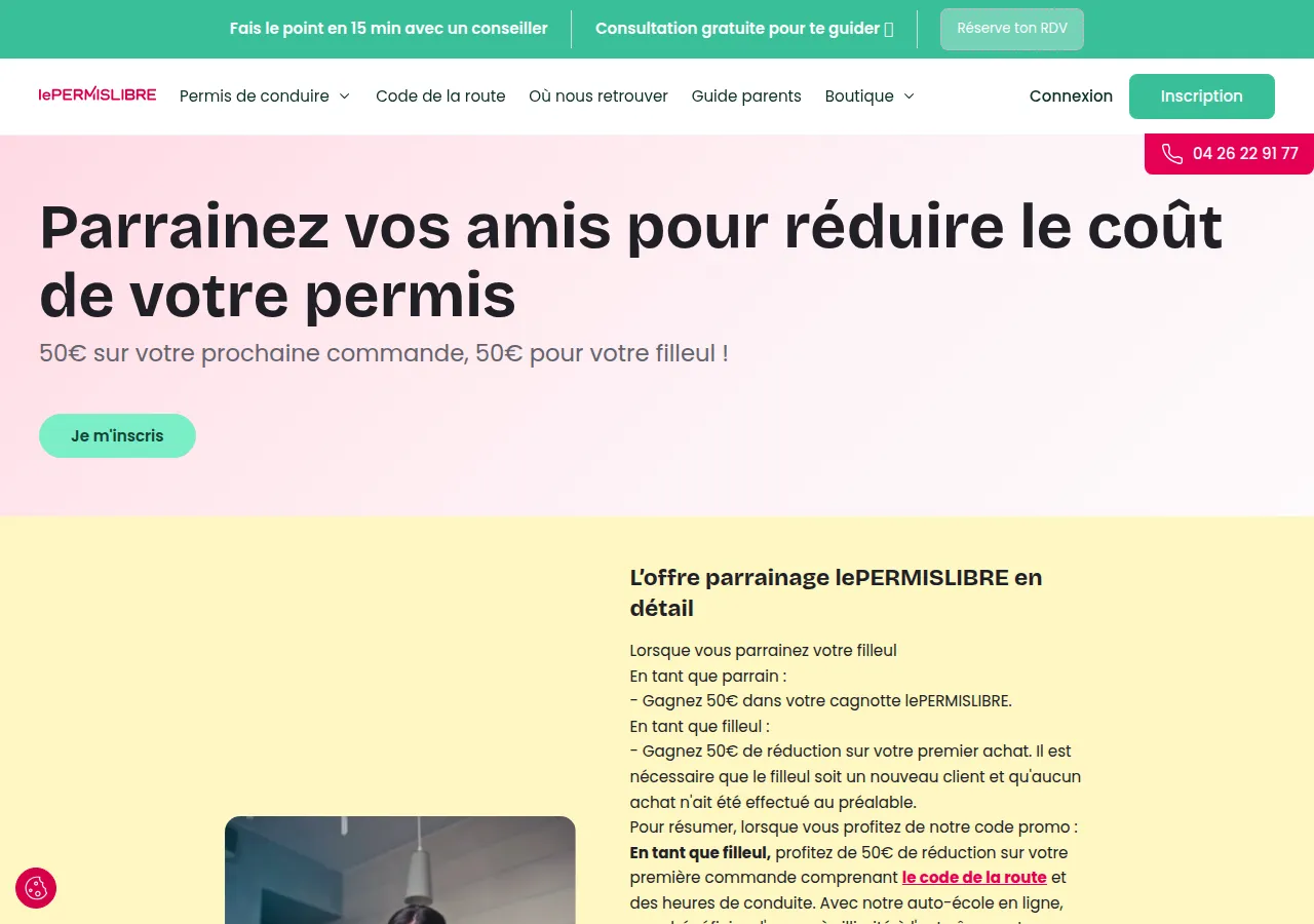 Page parrainage LePermisLibre